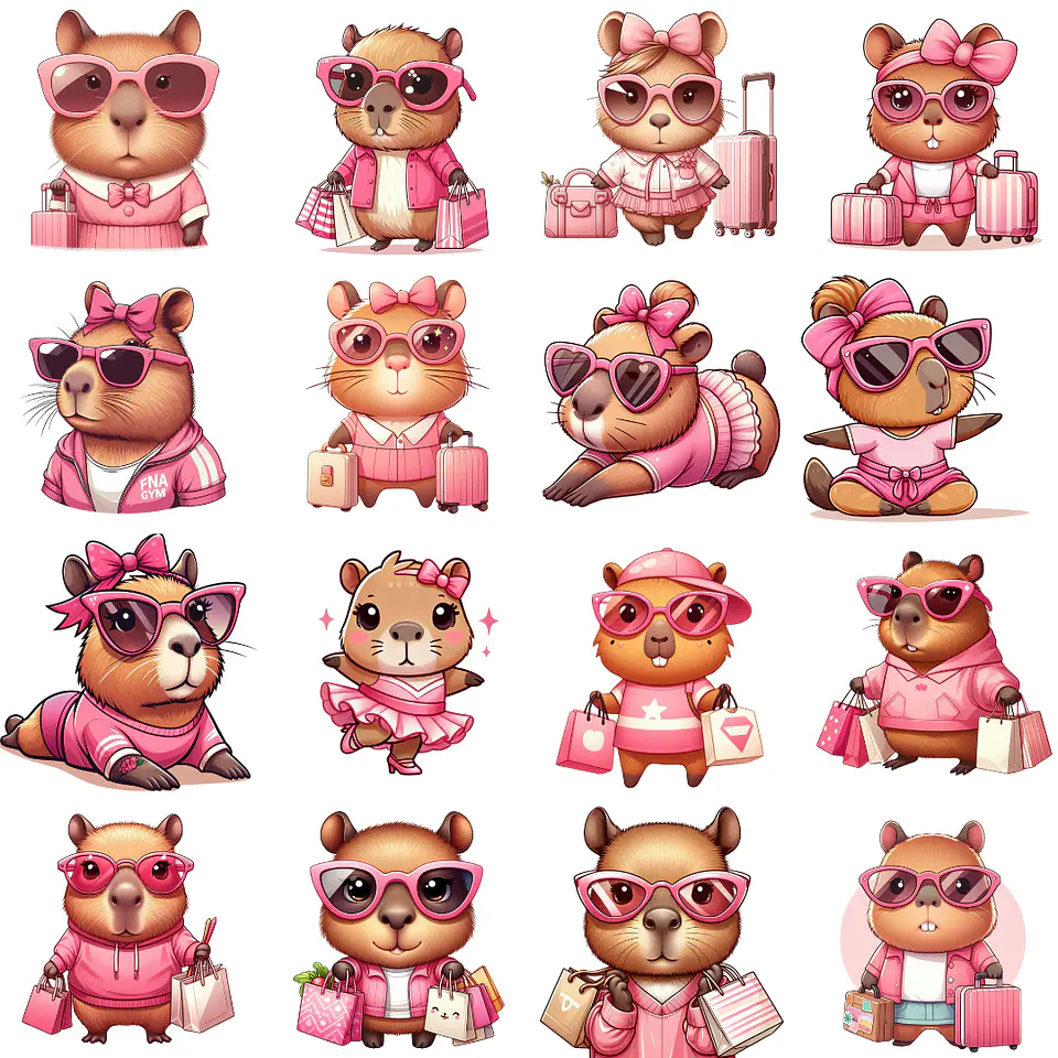 Kit Digital Capivara Me Mimei em Png 2