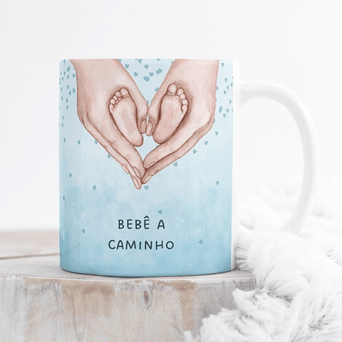 Artes Caneca Bebê a Caminho Arquivo Editável