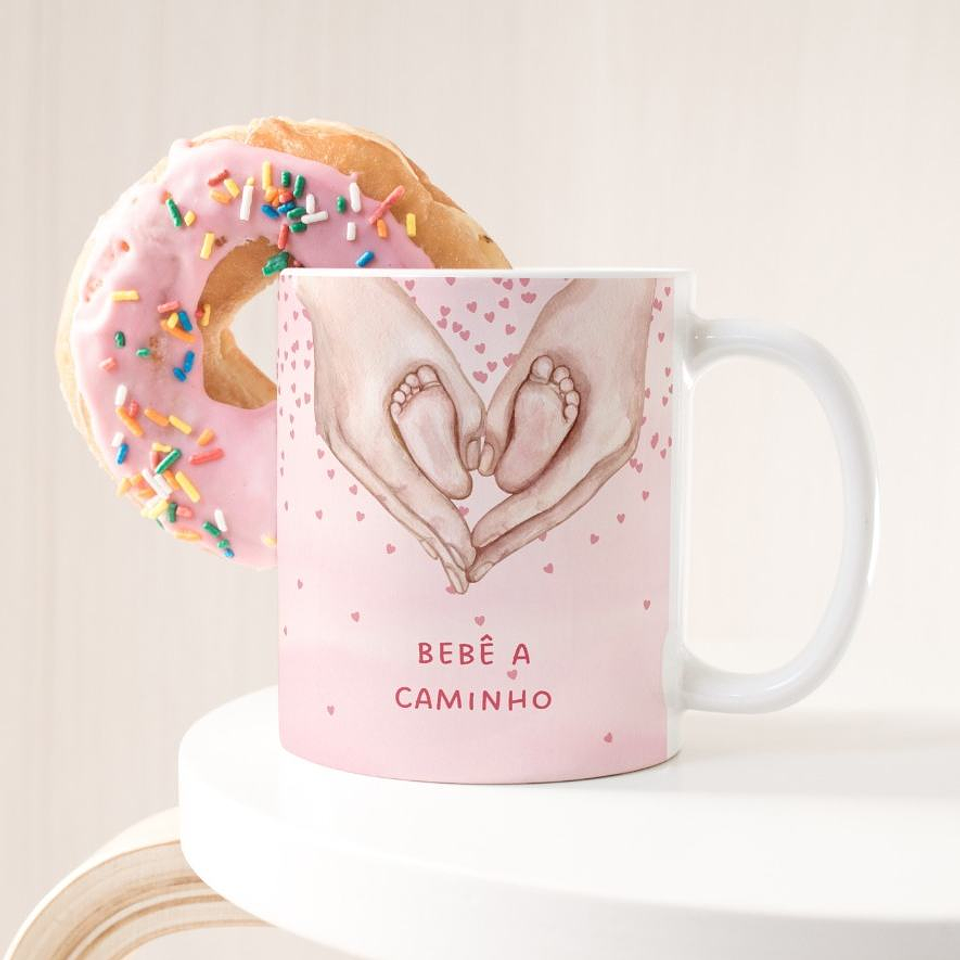 Artes Caneca Bebê a Caminho Arquivo Editável 2