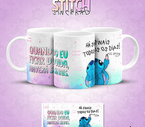 13 Artes para Caneca Stitch Sincerão Arquivo em Jpg 