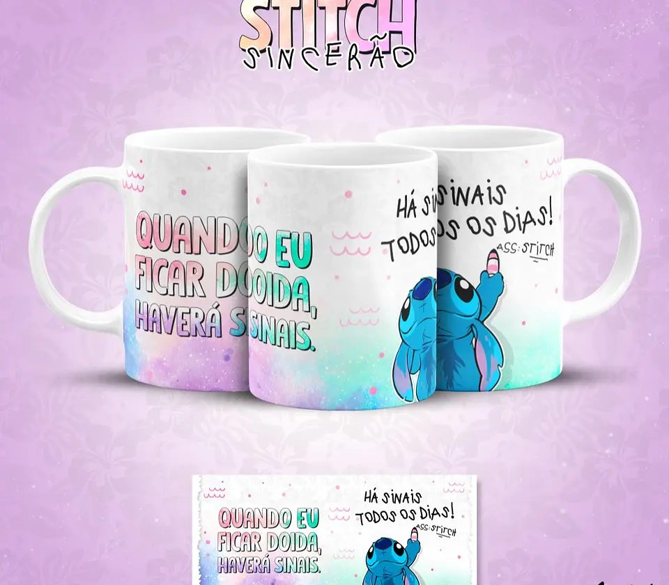 13 Artes para Caneca Stitch Sincerão Arquivo em Jpg  1