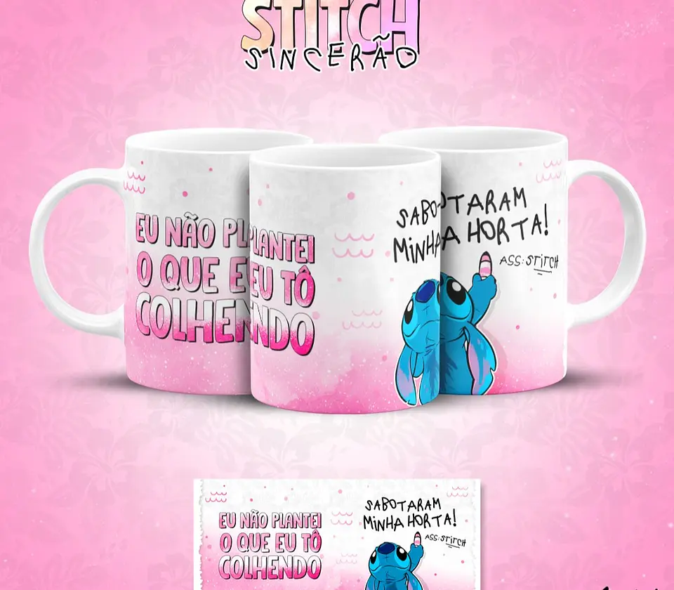 13 Artes para Caneca Stitch Sincerão Arquivo em Jpg  2