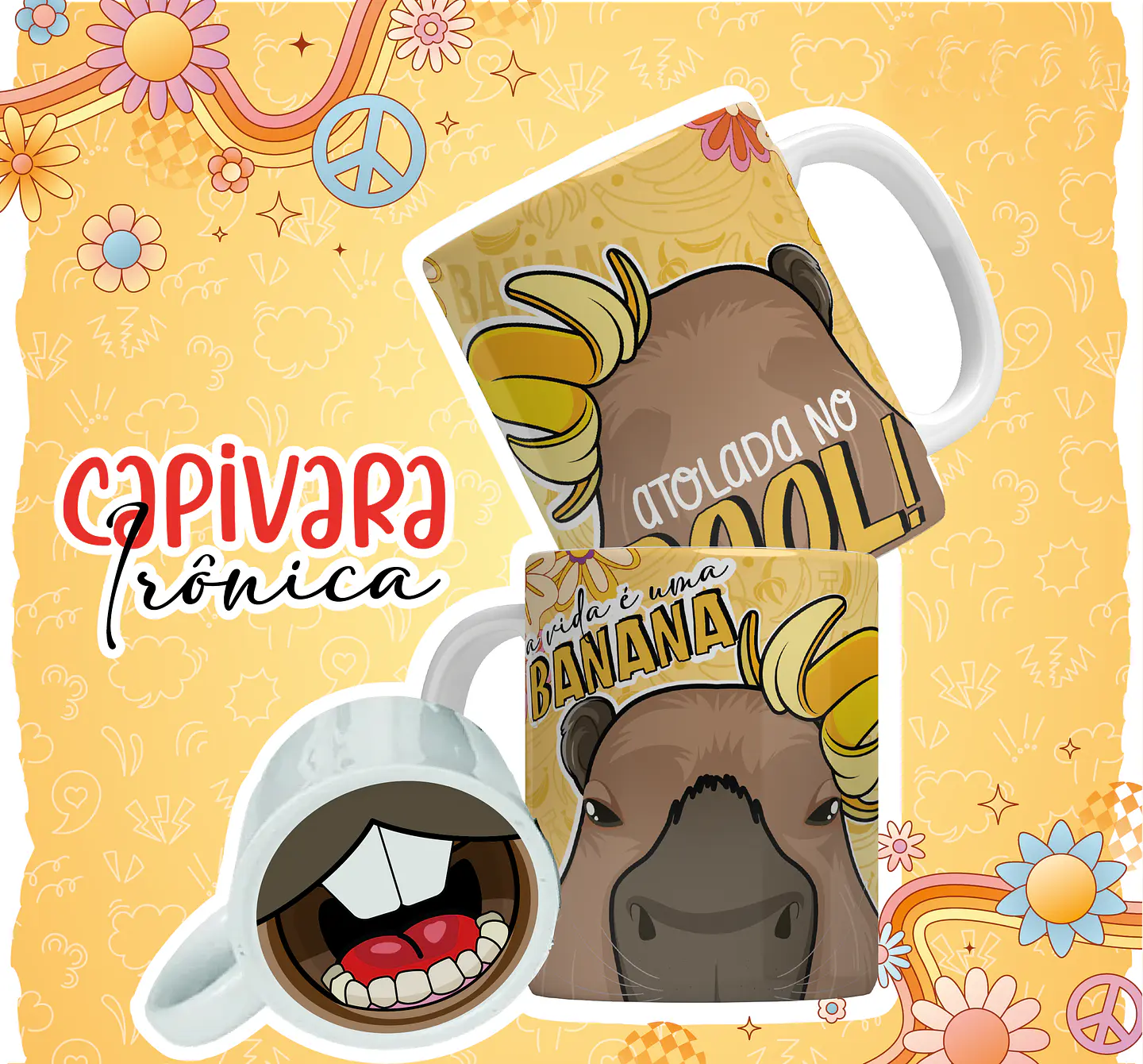 12 Artes para Caneca Capivara Debochada Arquivo em Jpg 4