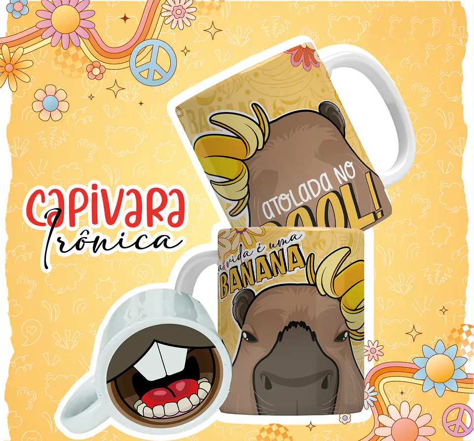 12 Artes para Caneca Capivara Debochada Arquivo em Jpg 4