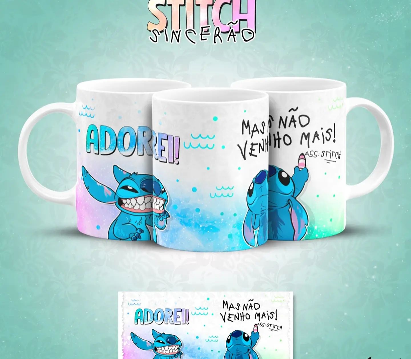 13 Artes para Caneca Stitch Sincerão Arquivo em Jpg  3