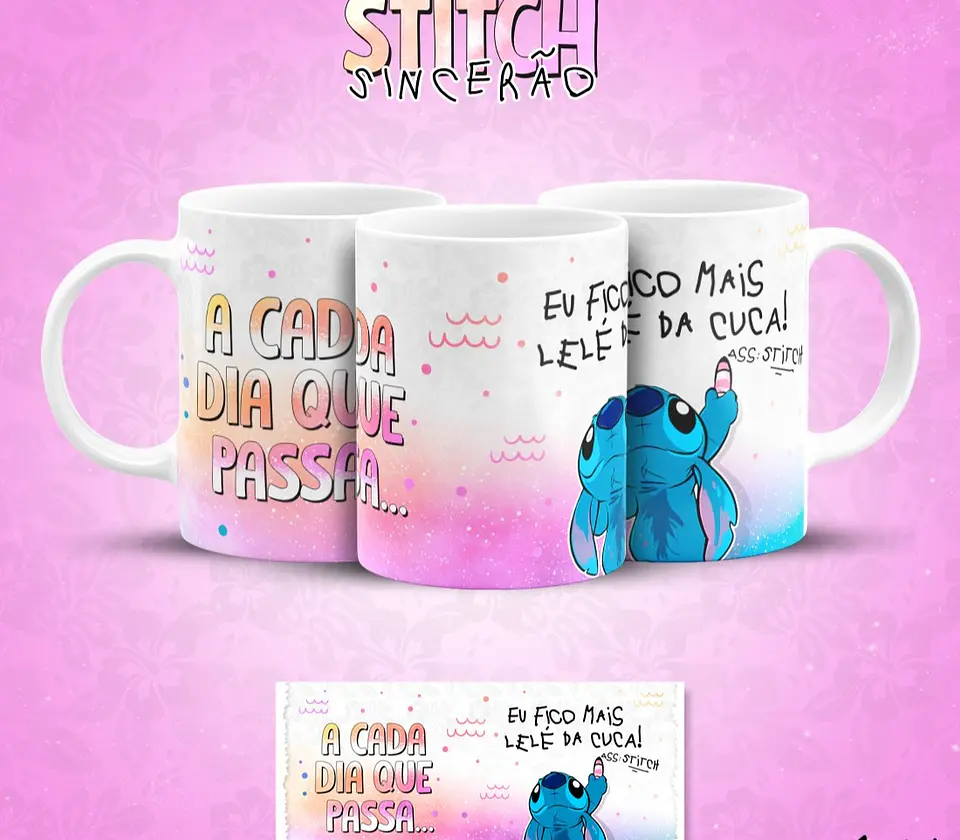 13 Artes para Caneca Stitch Sincerão Arquivo em Jpg  5
