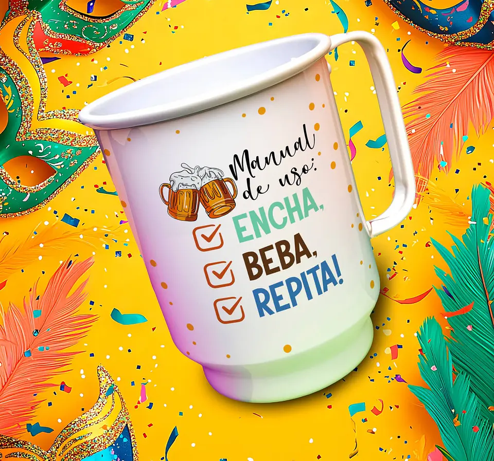 13 Artes para Copo Chopp Carnaval Arquivo Editável 6