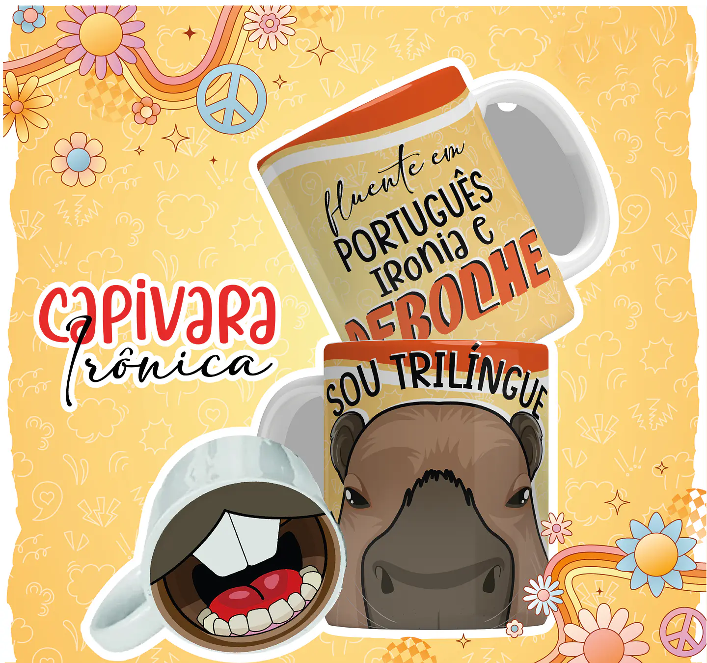 12 Artes para Caneca Capivara Debochada Arquivo em Jpg 8