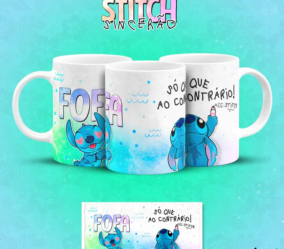 13 Artes para Caneca Stitch Sincerão Arquivo em Jpg  7