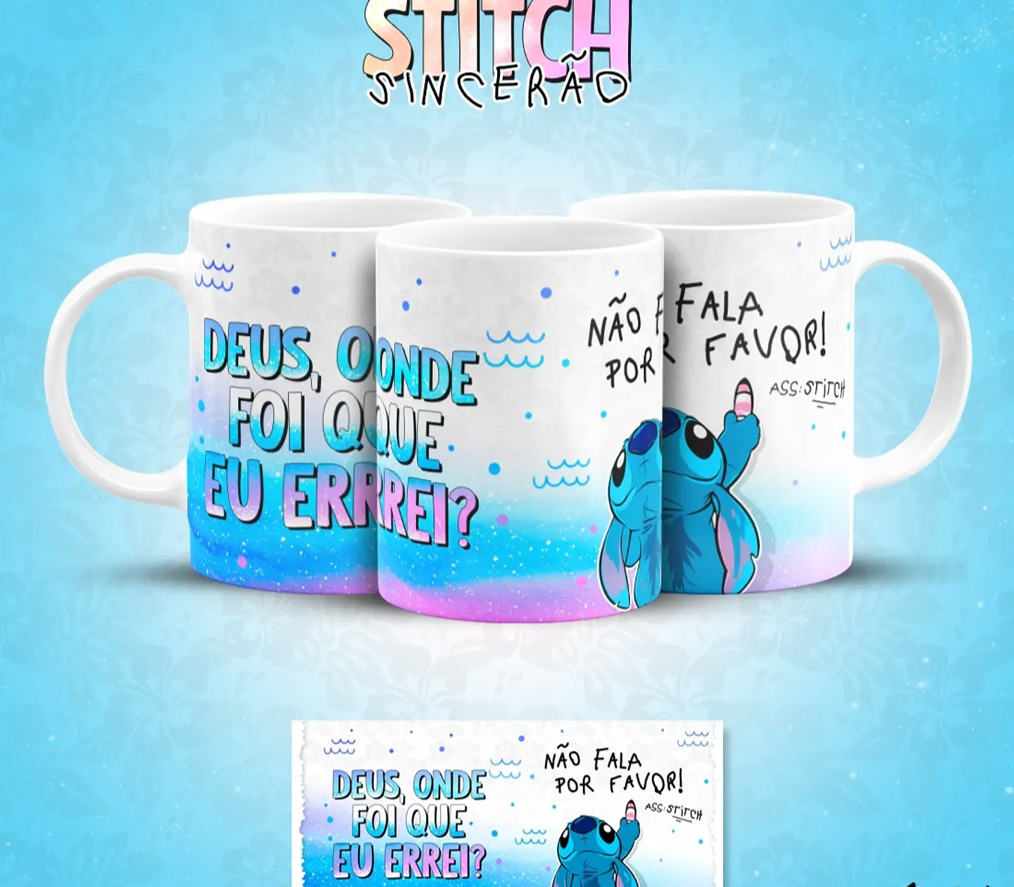 13 Artes para Caneca Stitch Sincerão Arquivo em Jpg  10