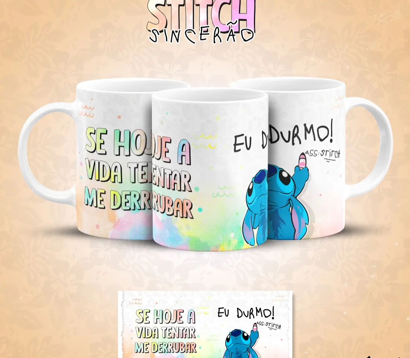 13 Artes para Caneca Stitch Sincerão Arquivo em Jpg  11