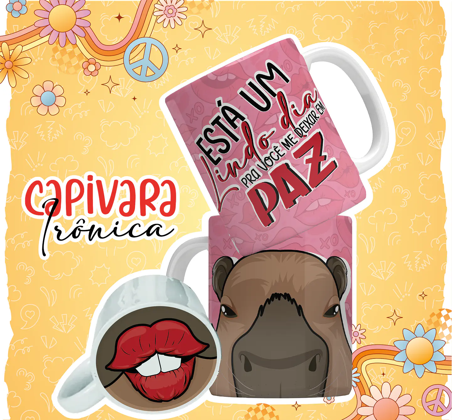 12 Artes para Caneca Capivara Debochada Arquivo em Jpg 12