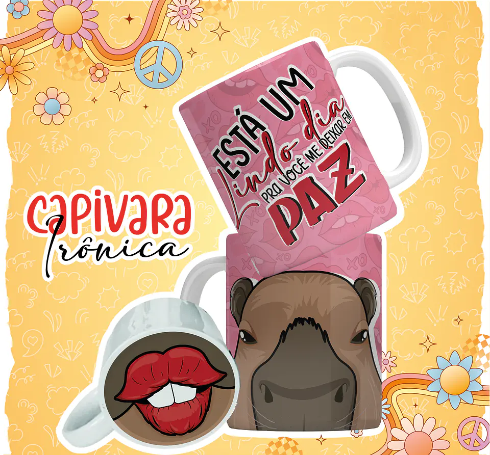 12 Artes para Caneca Capivara Debochada Arquivo em Jpg 12
