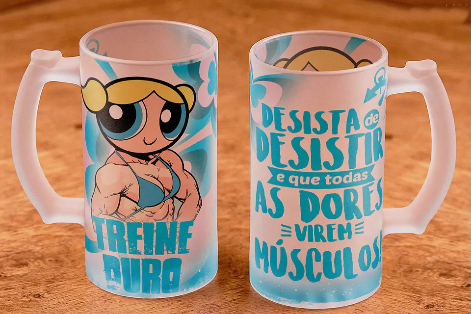 12 Artes para Copo Chopp Meninas Super Poderosas Arquivo em Jpg 9