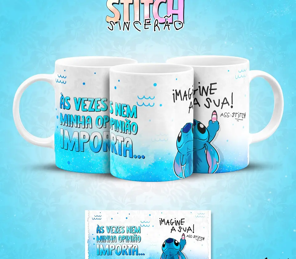 13 Artes para Caneca Stitch Sincerão Arquivo em Jpg  13