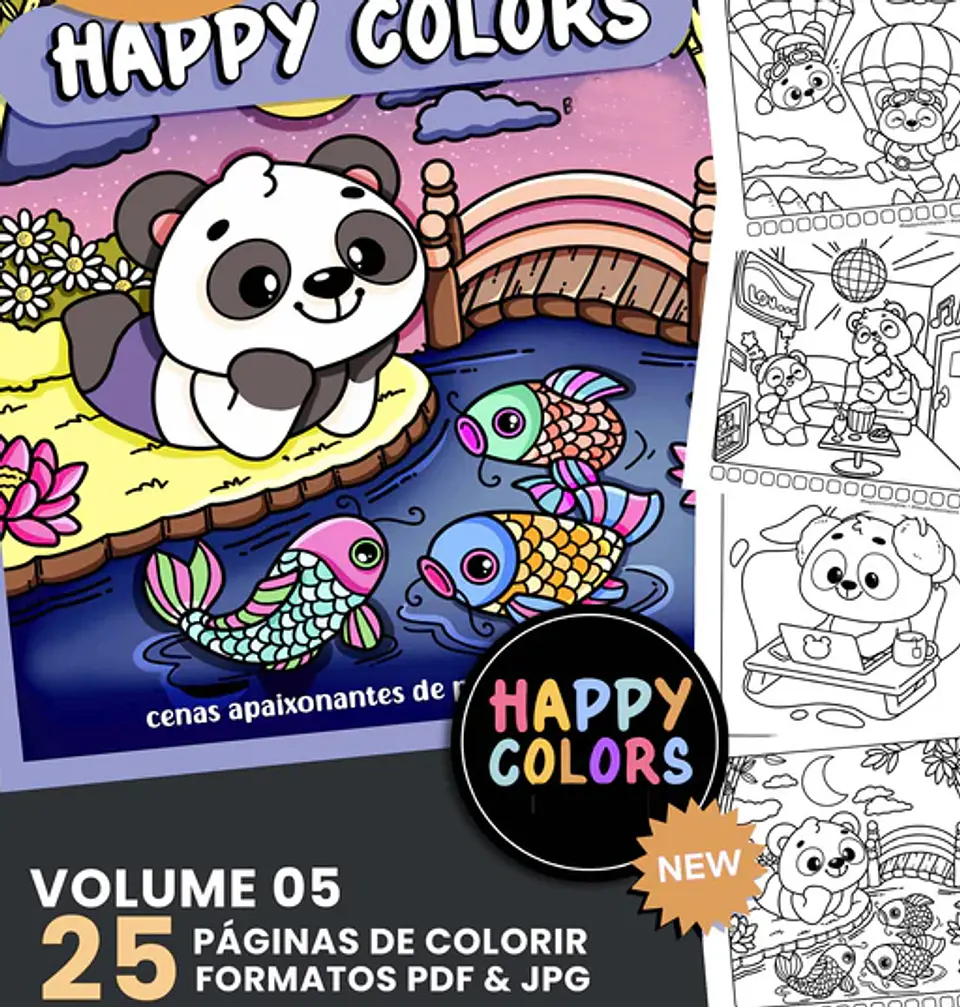 Arquivos Livros de Colorir Happy Colors Desenhos Completo em Pdf 4