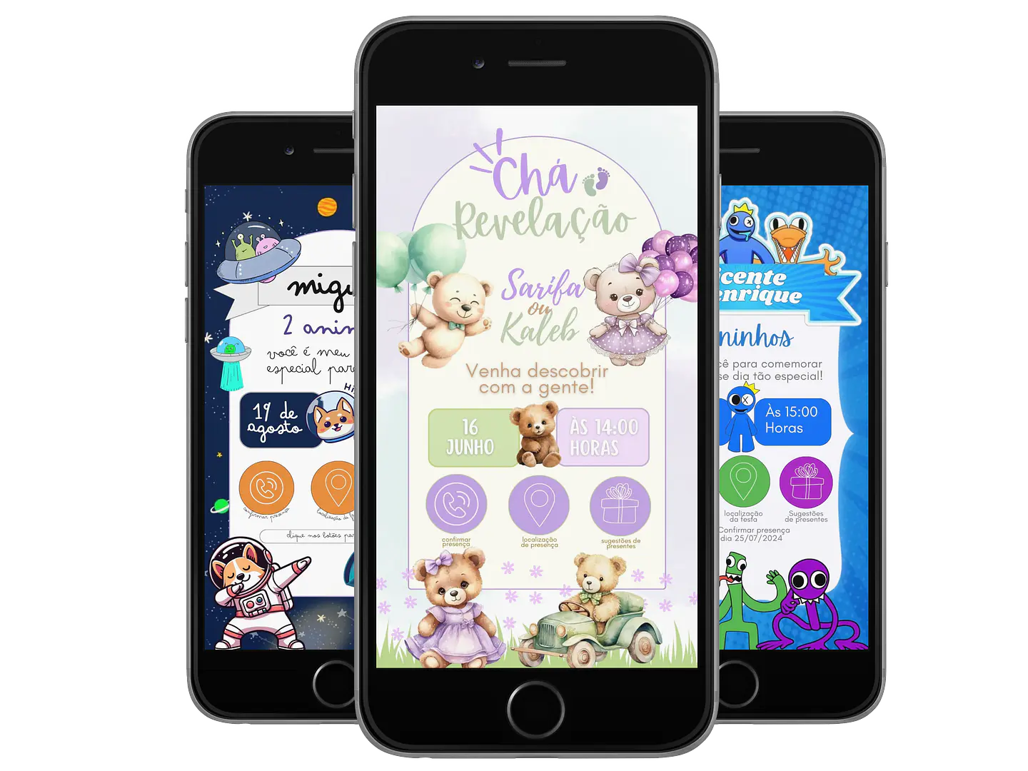 Pack Canva Convites Digitais Interativos Templates Editáveis 128 Artes 12