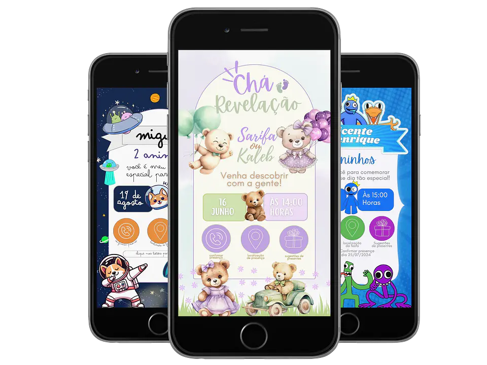 Pack Canva Convites Digitais Interativos Templates Editáveis 128 Artes 12