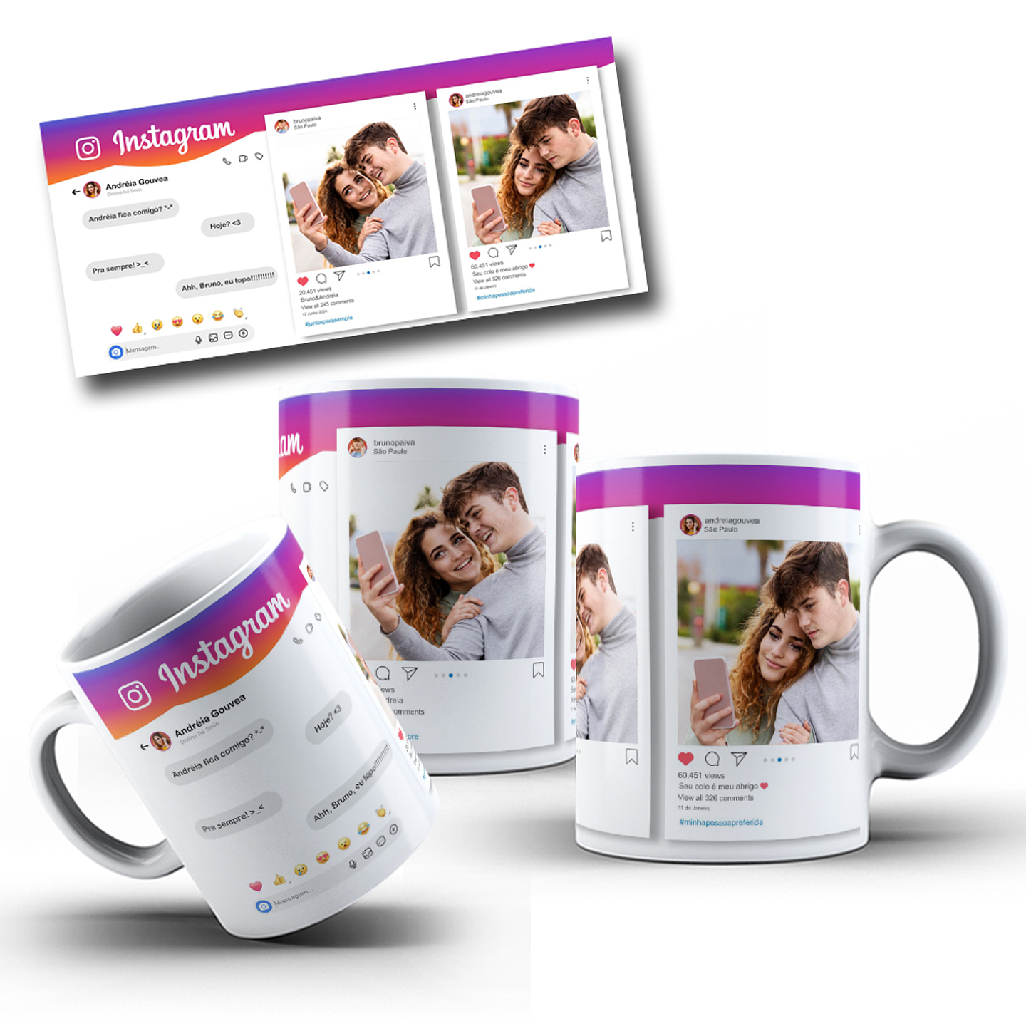 Artes Caneca Dia dos Namorados Instagram Arquivo Editável 1