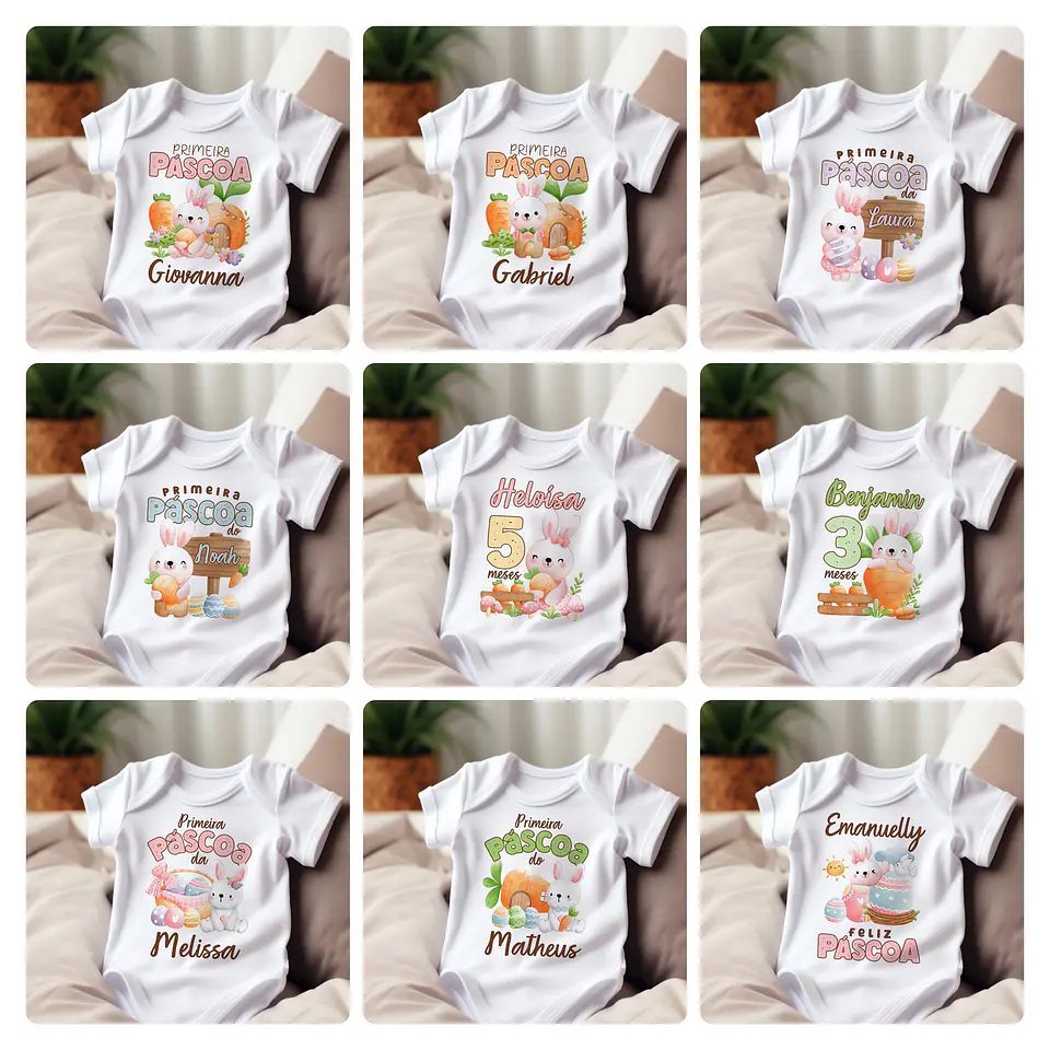 20 Artes para Body Páscoa Arquivo Editável  1