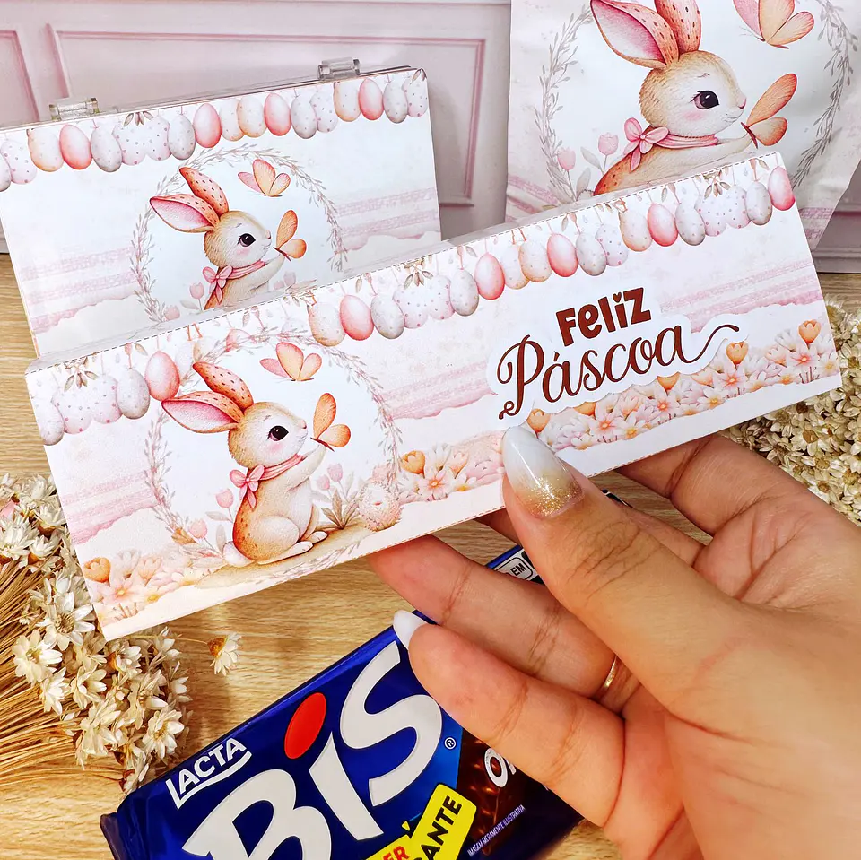 Arquivo de Corte Mimos Páscoa Clean Coelhinhos em Pdf  6