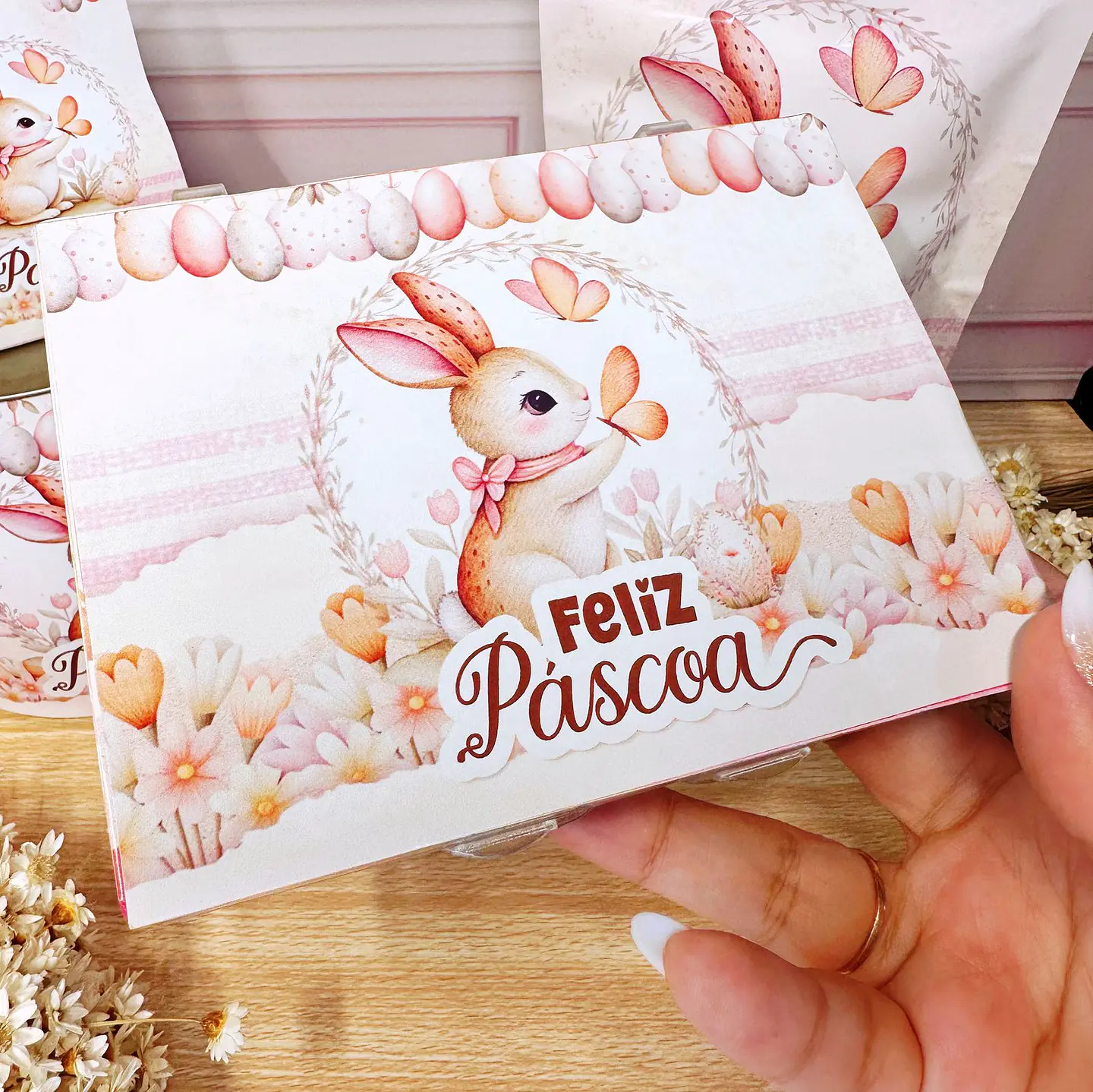 Arquivo de Corte Mimos Páscoa Clean Coelhinhos em Pdf  8