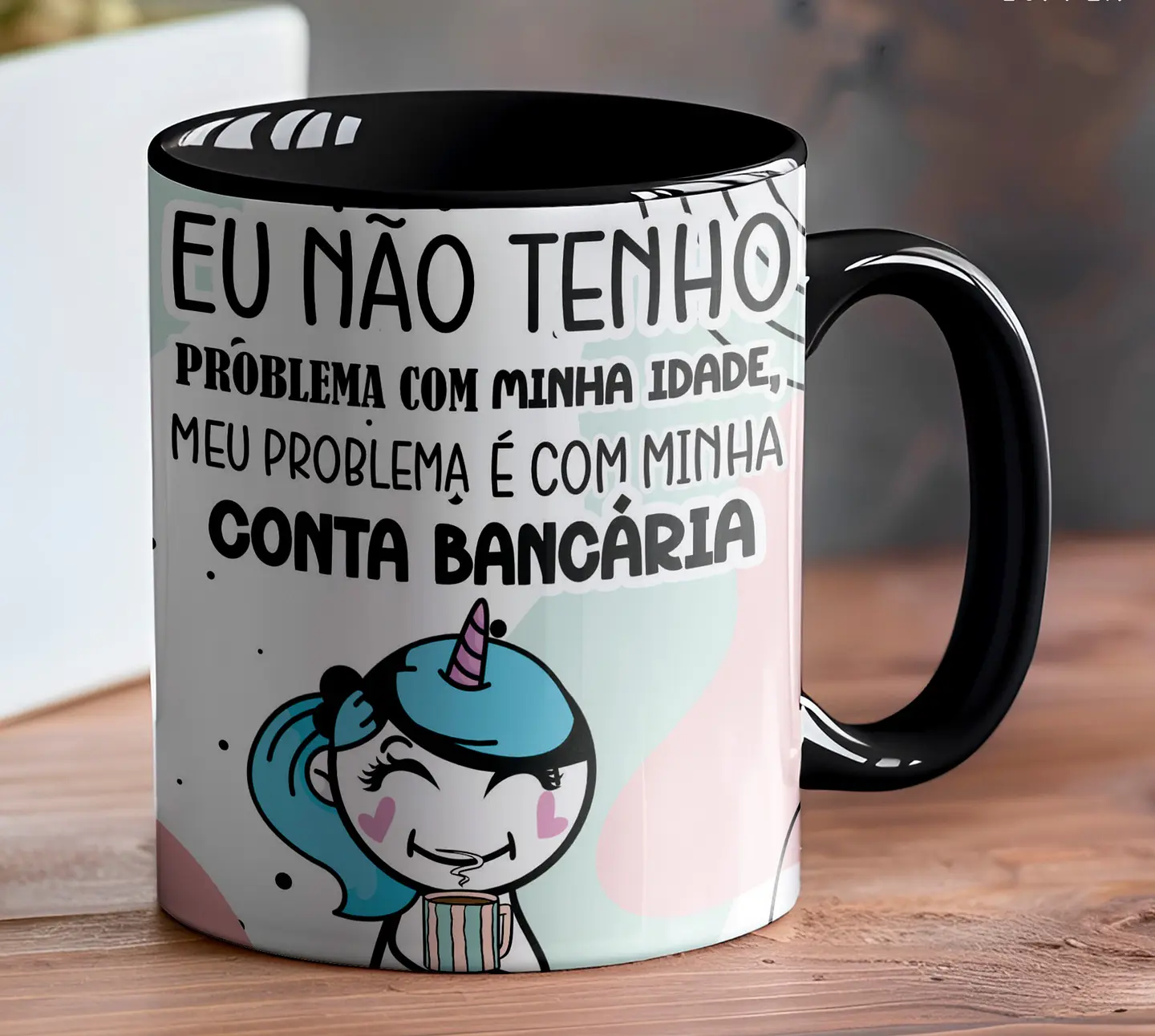 5 Artes para Caneca Frases 40 Anos meme Arquivo Editável 3