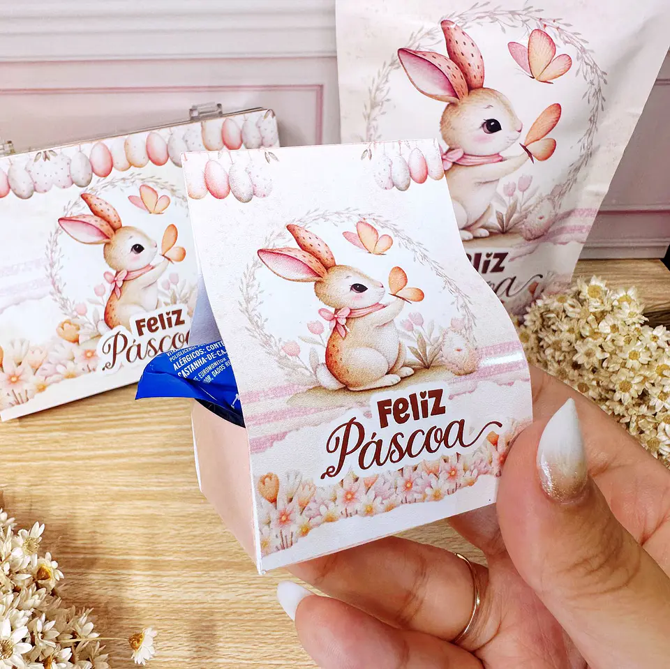 Arquivo de Corte Mimos Páscoa Clean Coelhinhos em Pdf  10