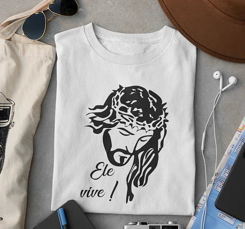 14 Artes para Camisa Páscoa Cristã Arquivo em Jpg 