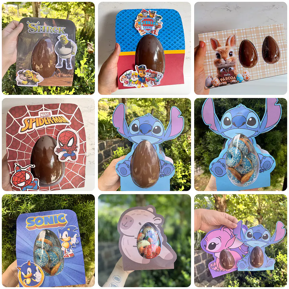 Arquivos Ovos de Páscoa Personagens e Mimos Arquivo Editável Canva 3
