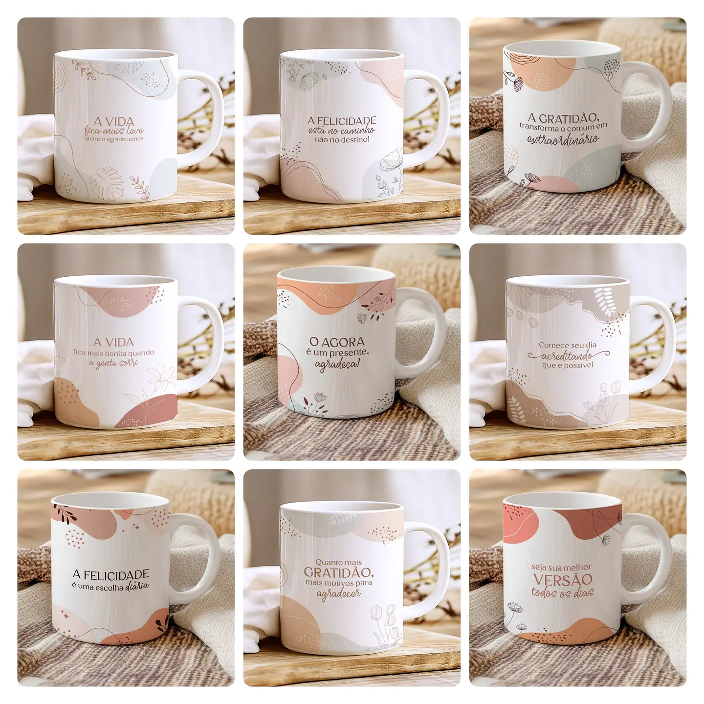 40 Artes para Caneca Frases e Capa Agenda Motivacional Arquivo Editável 2