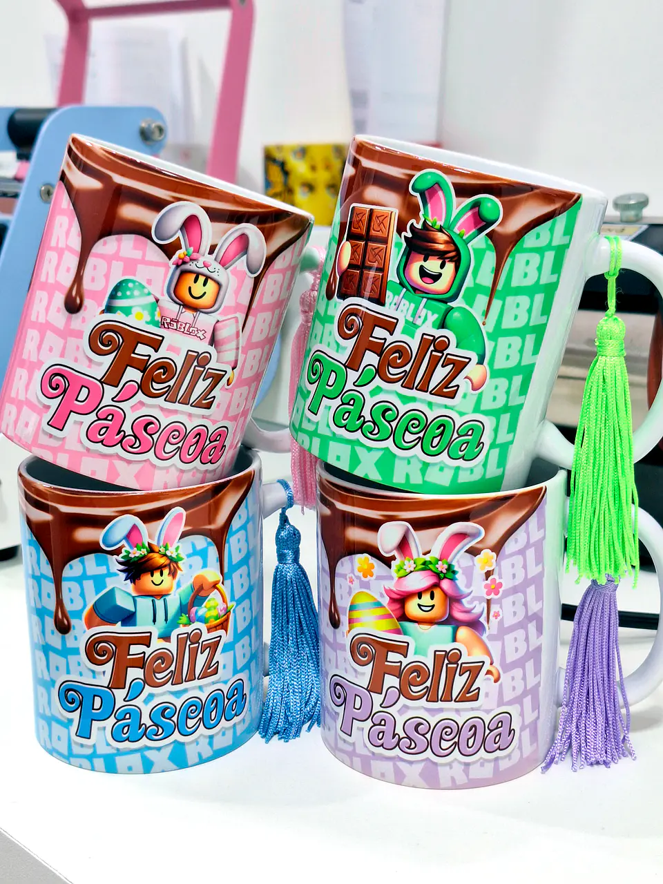 10 Artes para Caneca Páscoa Roblox Arquivo em Jpg 3