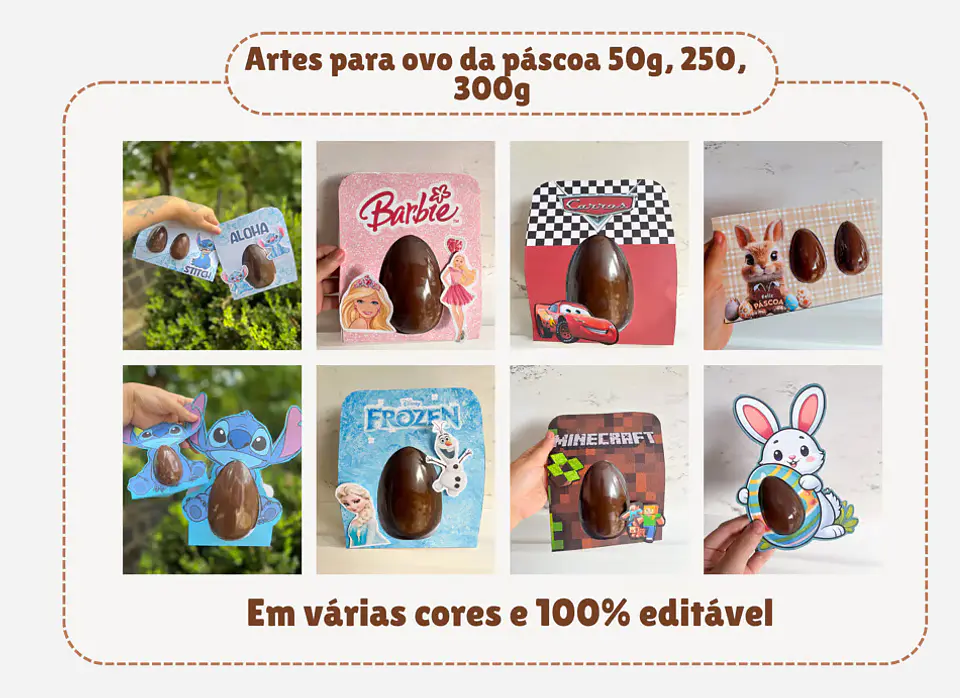 Arquivos Ovos de Páscoa Personagens e Mimos Arquivo Editável Canva 7