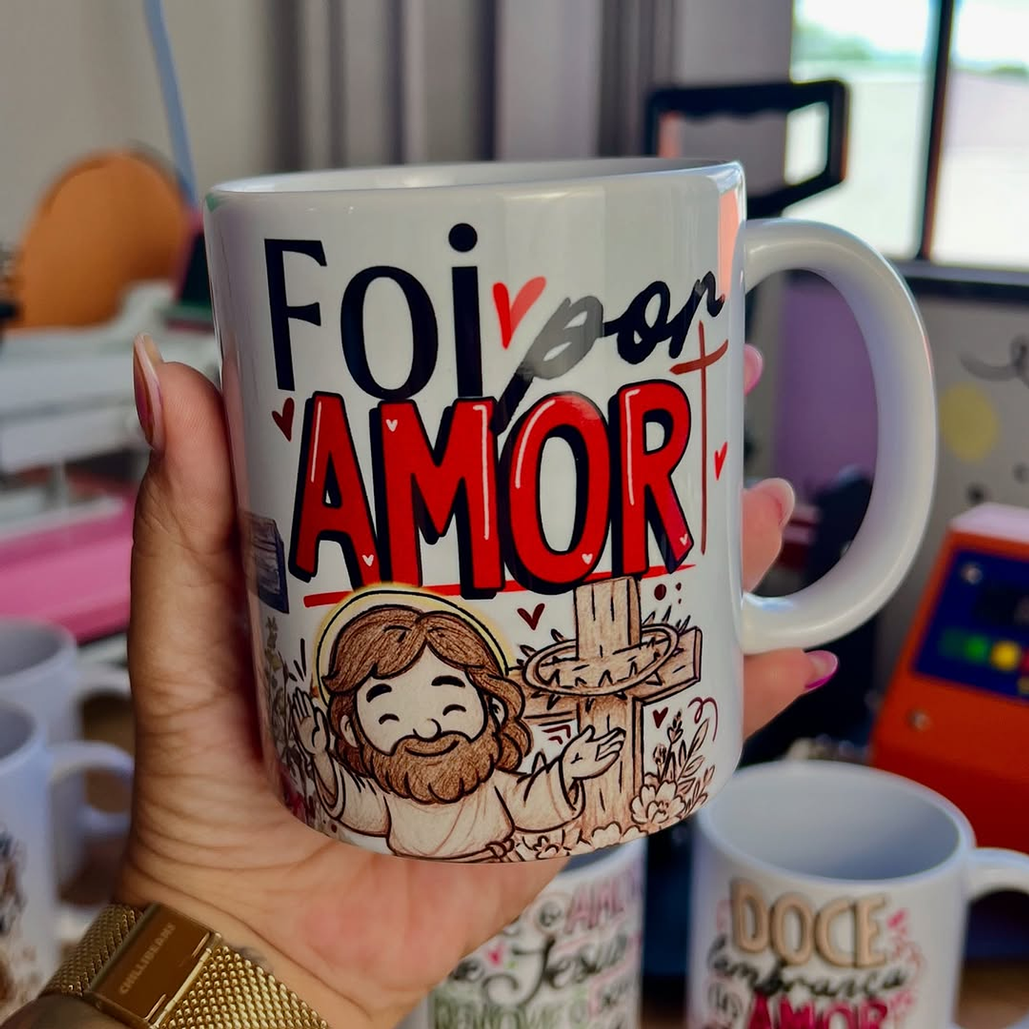 19 Artes para Caneca Páscoa Jesus Cristã Arquivo em Jpg 3