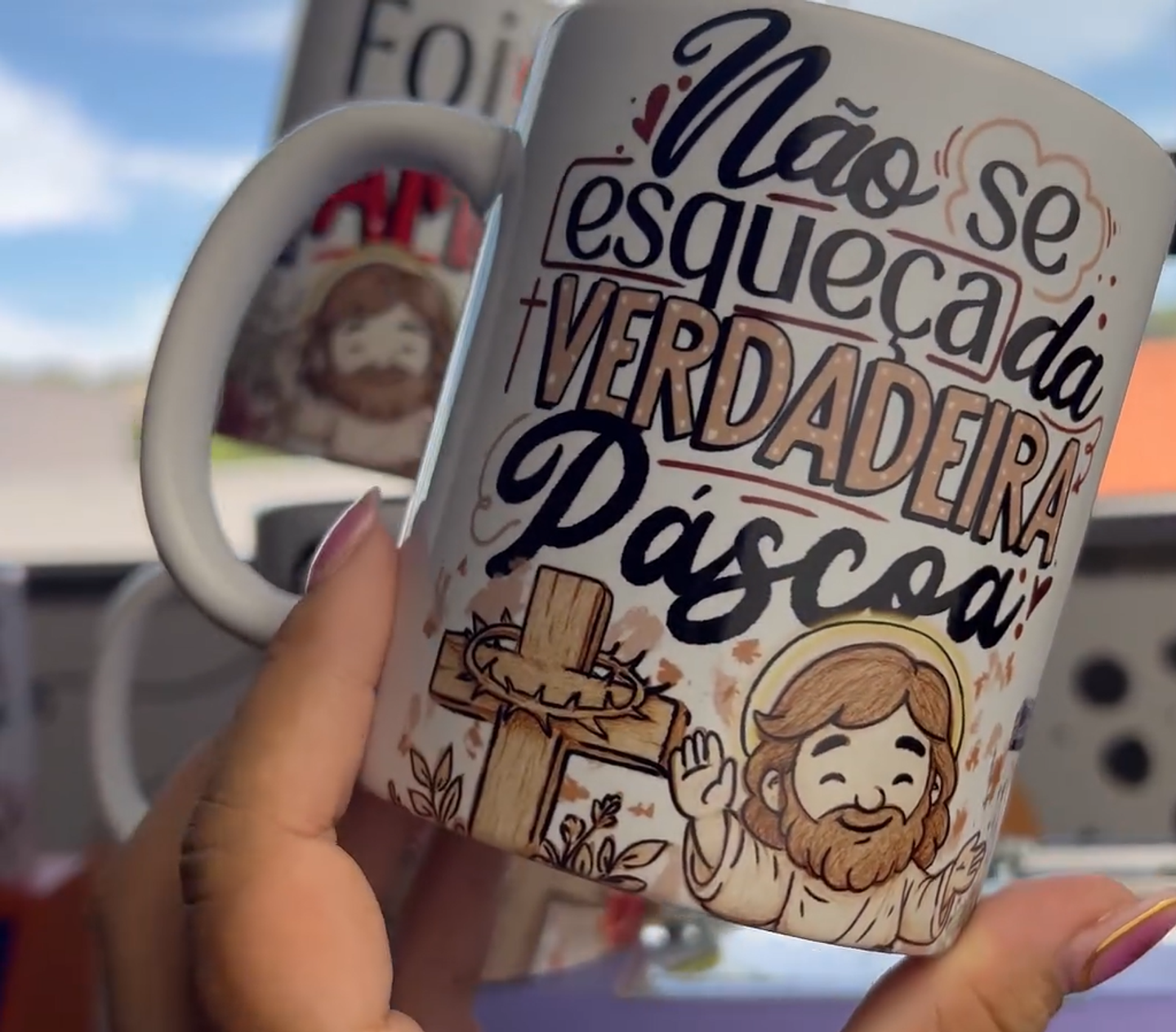 19 Artes para Caneca Páscoa Jesus Cristã Arquivo em Jpg 4