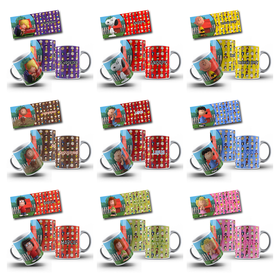 21 Artes para Caneca Snoopy Arquivo Editável 3