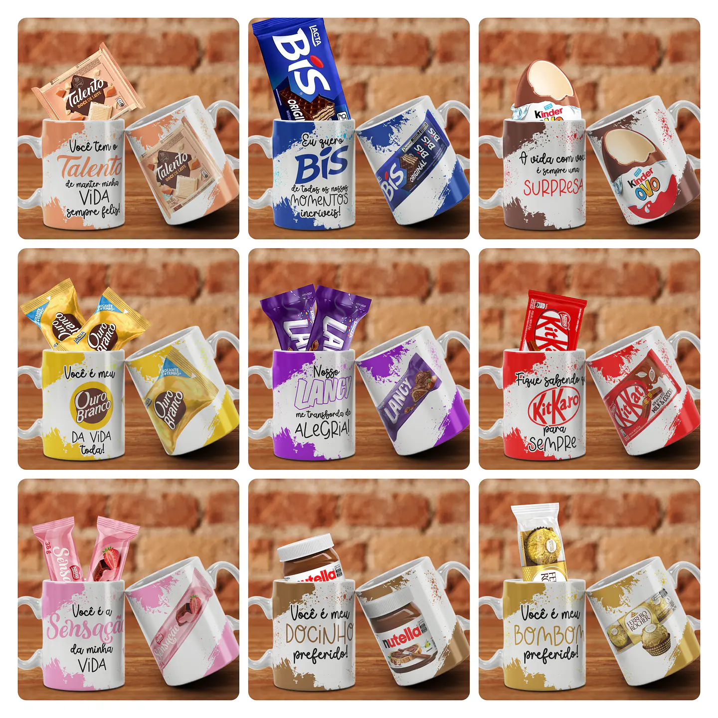 15 Artes para Caneca Chocolates Páscoa Arquivo em Jpg  7