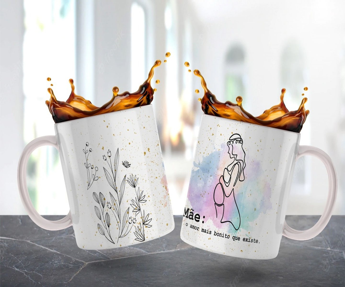 10 Artes para Caneca Dia das Mãe Minimalista em Jpg  1