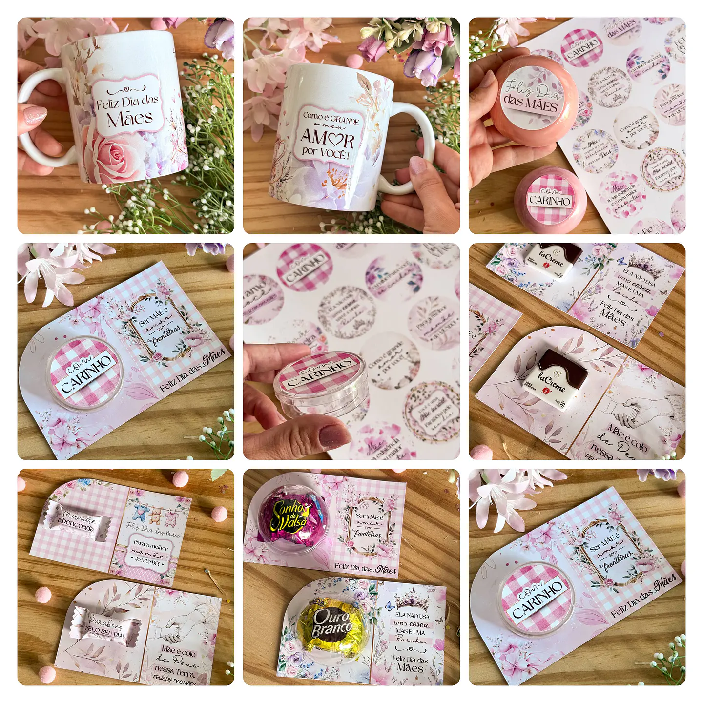 Kit Digital Dia das Mães mais Mimos em Png 1