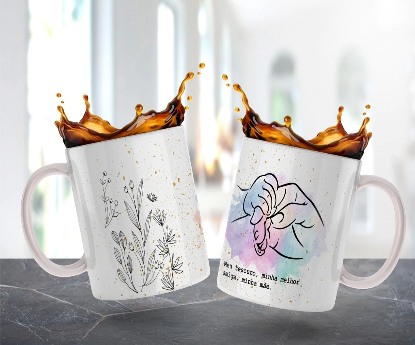 10 Artes para Caneca Dia das Mãe Minimalista em Jpg  2