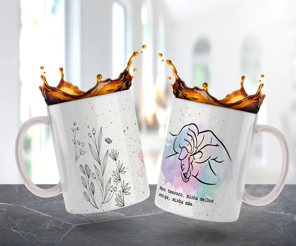 10 Artes para Caneca Dia das Mãe Minimalista em Jpg  2