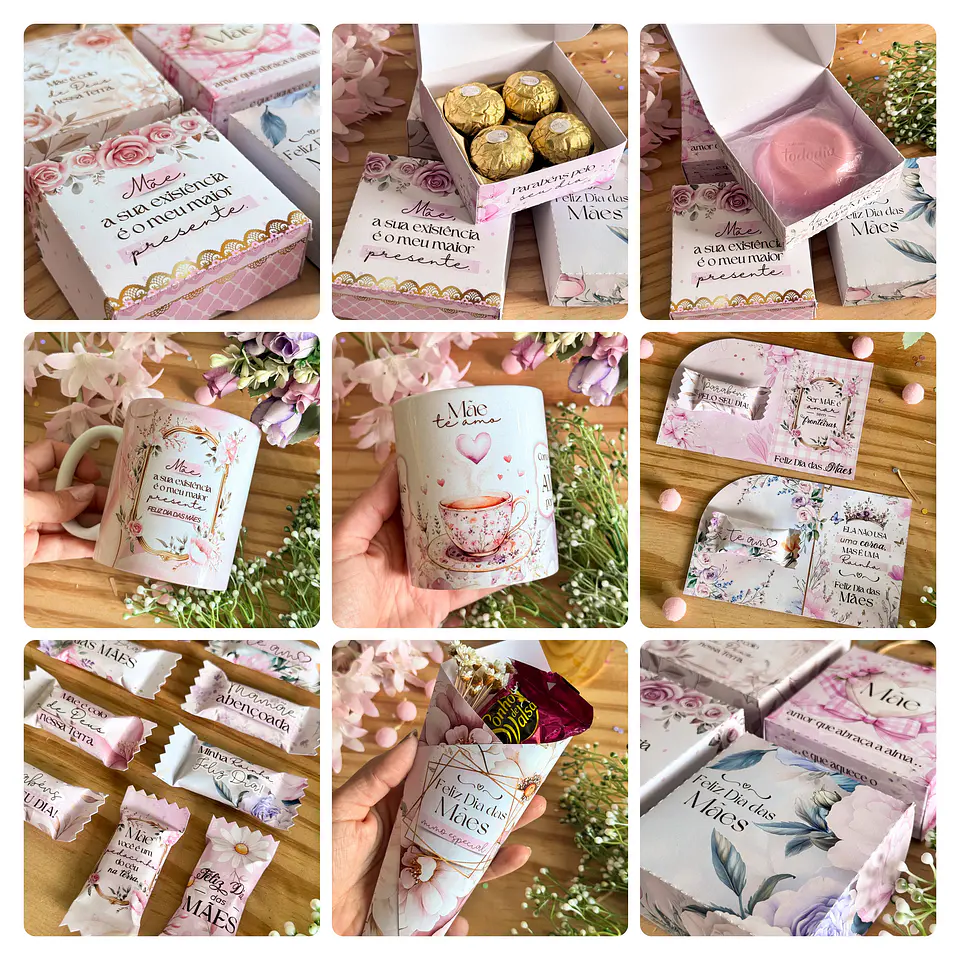 Kit Digital Dia das Mães mais Mimos em Png 2