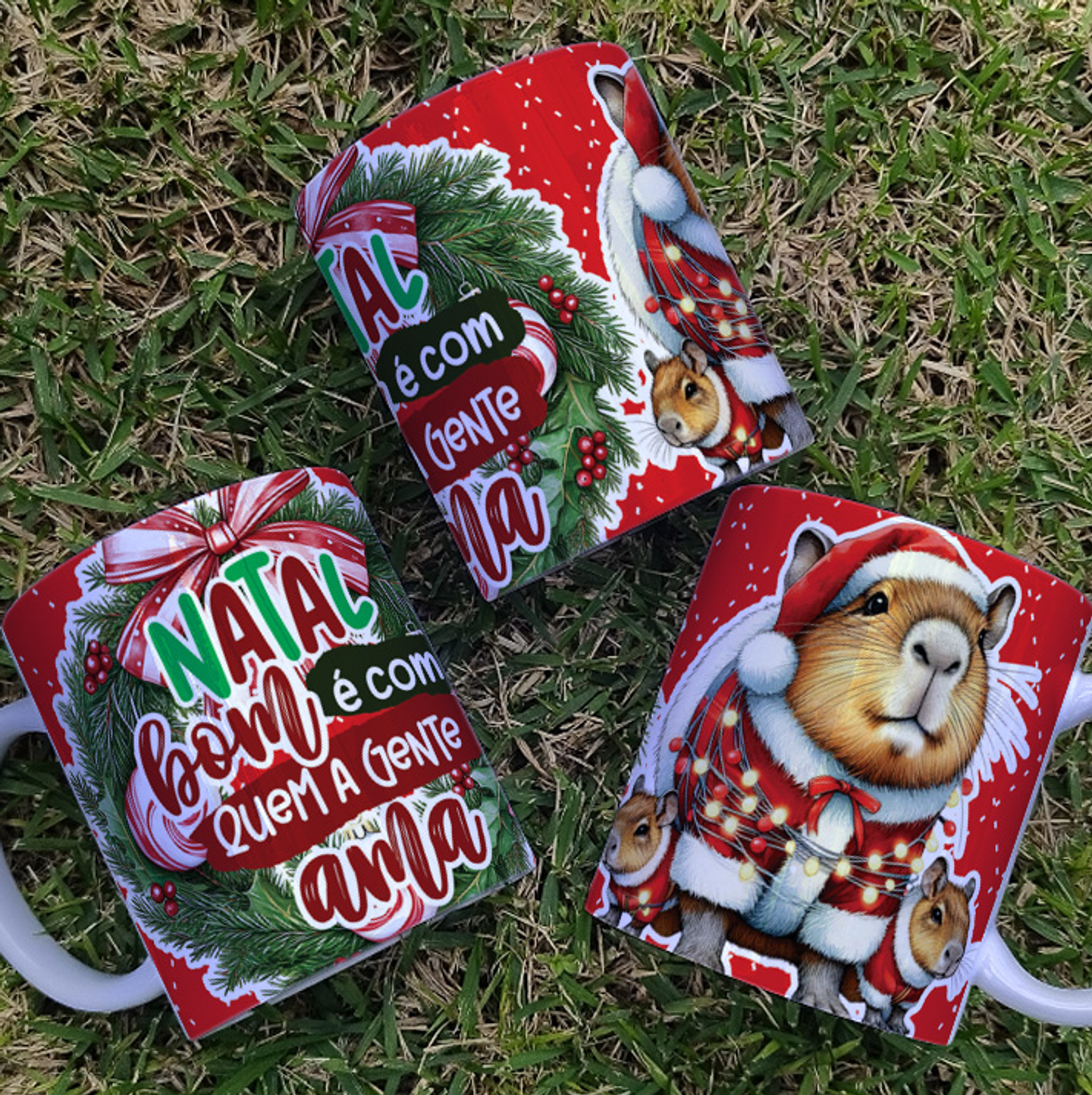 8 Artes para Caneca Natal Capivara Arquivo Editável 2