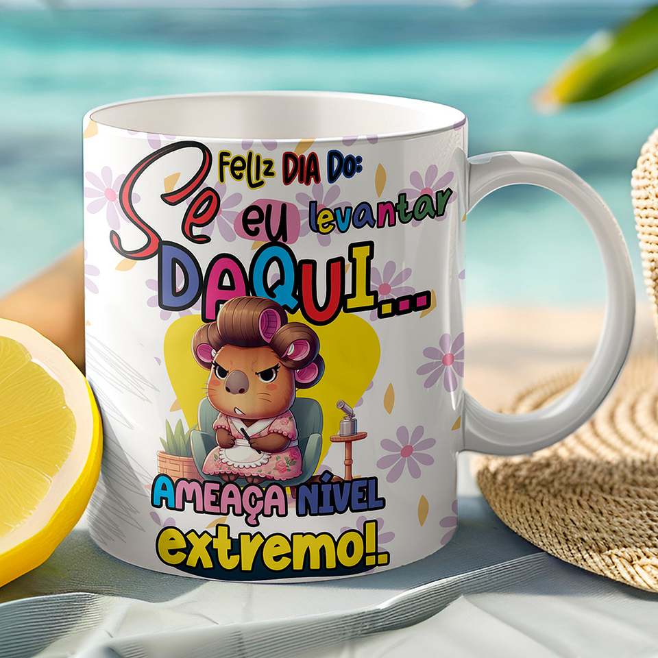 9 Artes para Caneca Dia das Mães Capivara Arquivo Editável 5