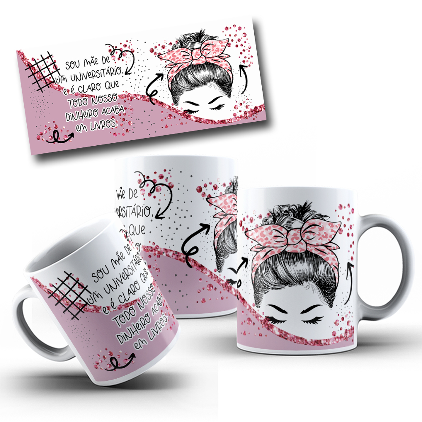 9 Artes para caneca Dia das Mães Sou Mae E É Claro Que em Png  4