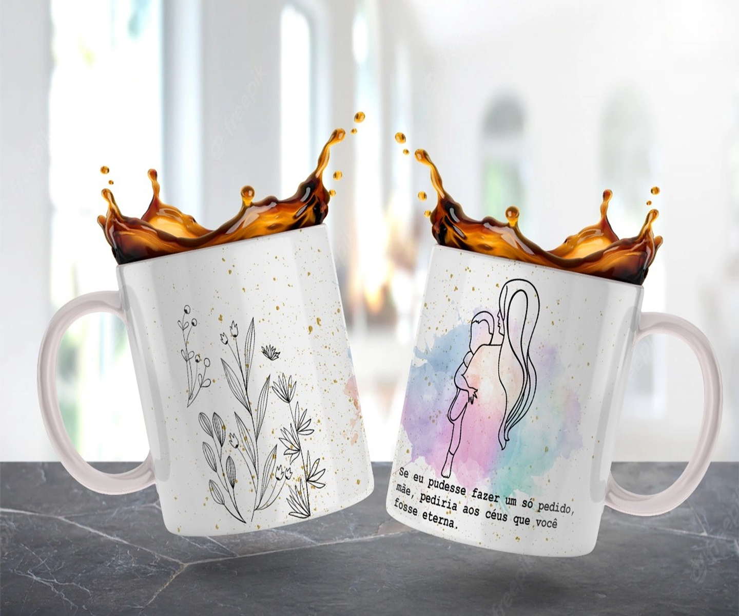 10 Artes para Caneca Dia das Mãe Minimalista em Jpg  5