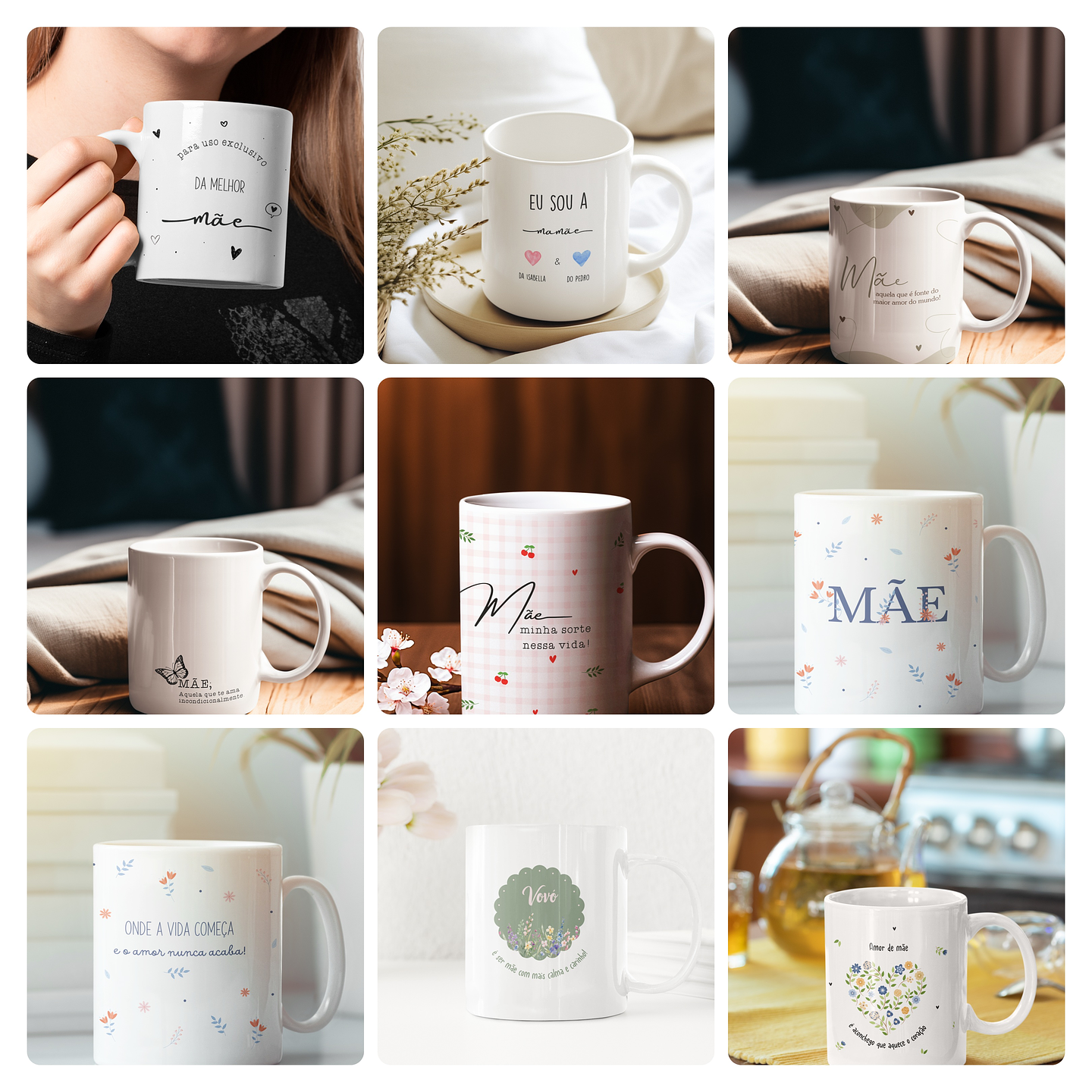 13 Artes para Caneca Dia das Mães Arquivo Editavel 4