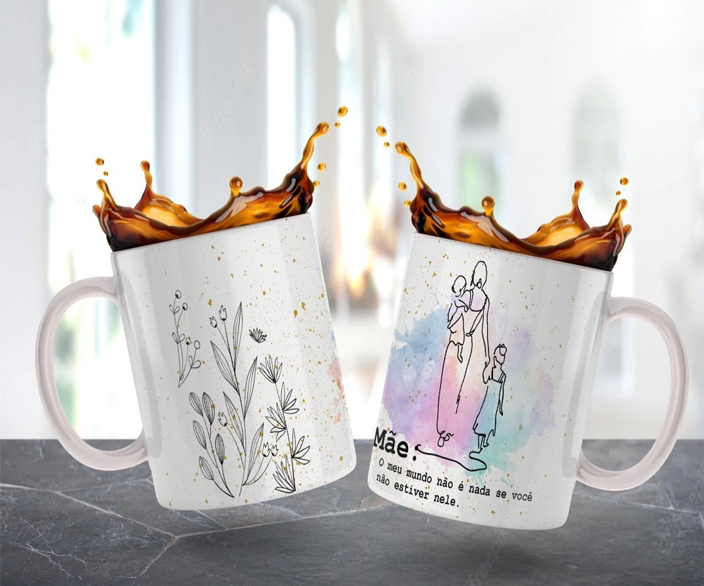 10 Artes para Caneca Dia das Mãe Minimalista em Jpg  7