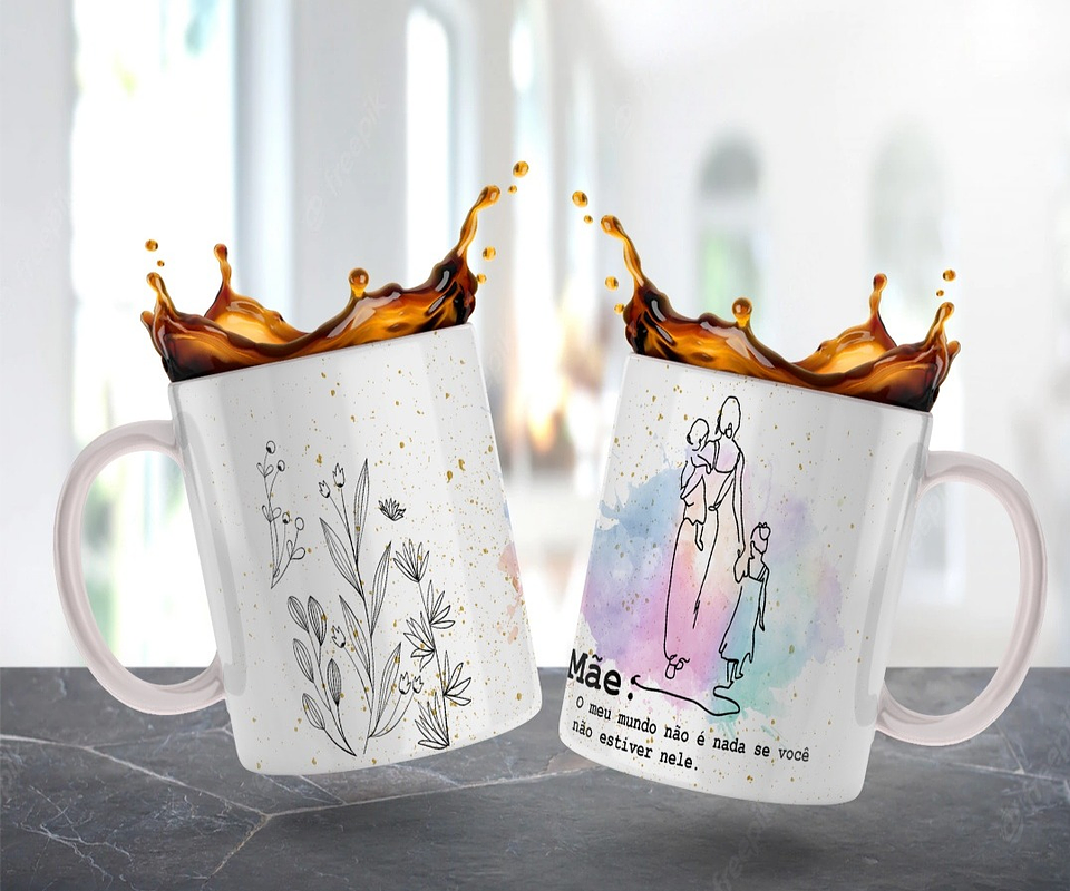 10 Artes para Caneca Dia das Mãe Minimalista em Jpg  7