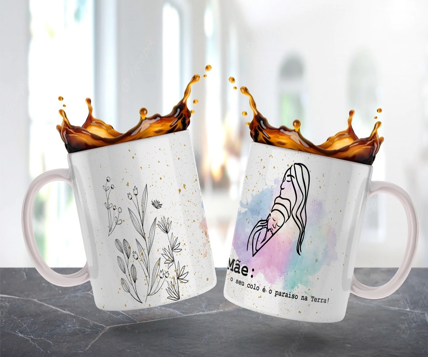 10 Artes para Caneca Dia das Mãe Minimalista em Jpg  9